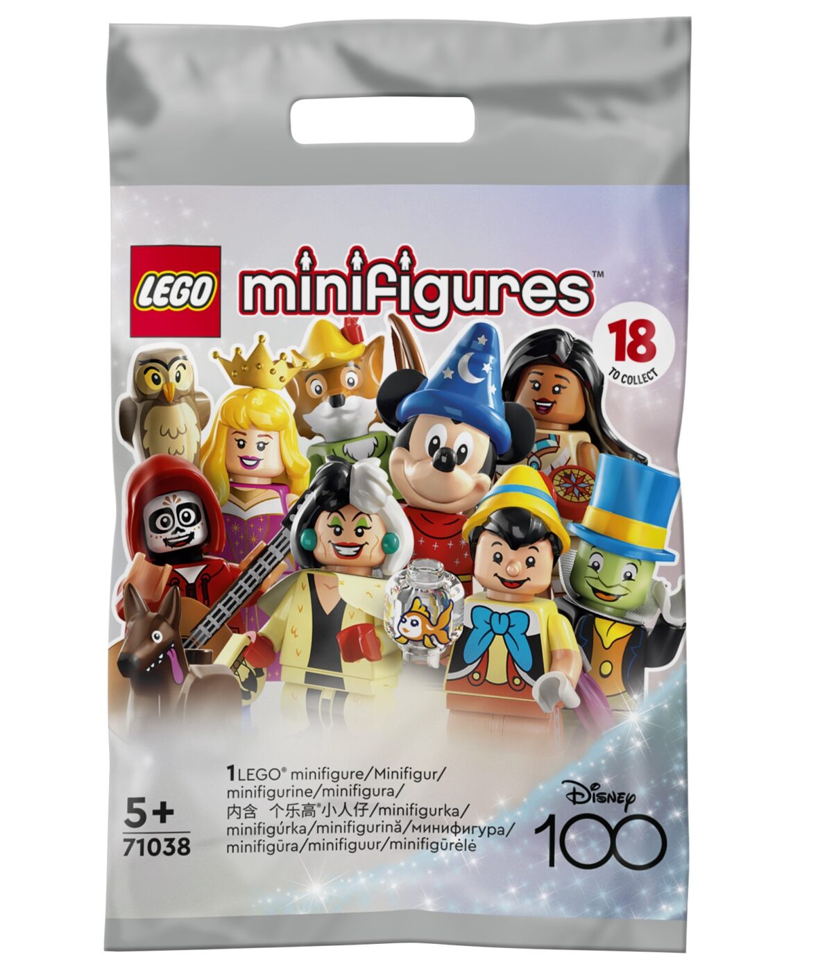 LEGO 71038 Complete Set of 18 Minifigures - Disney 100 Series